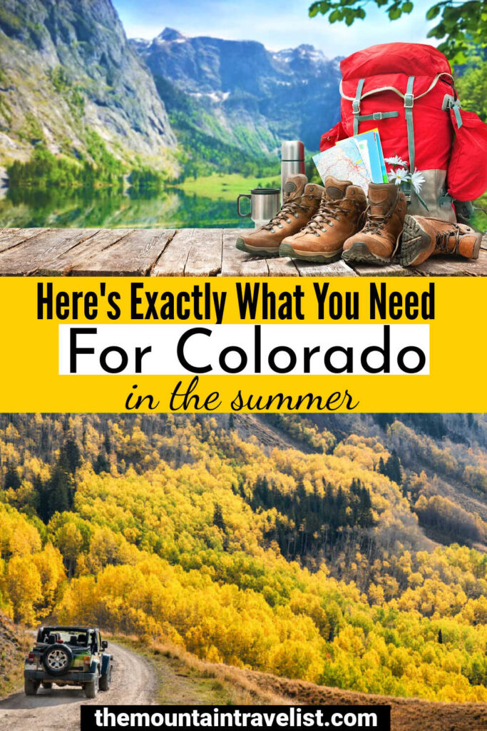 summer Colorado packing list