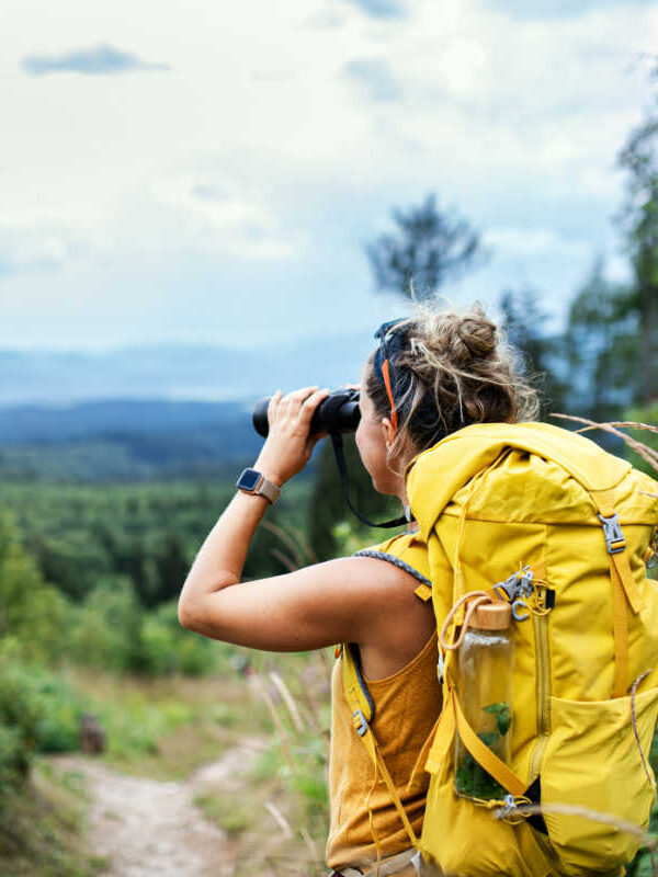 Outdoorsy women hiking breckenridge